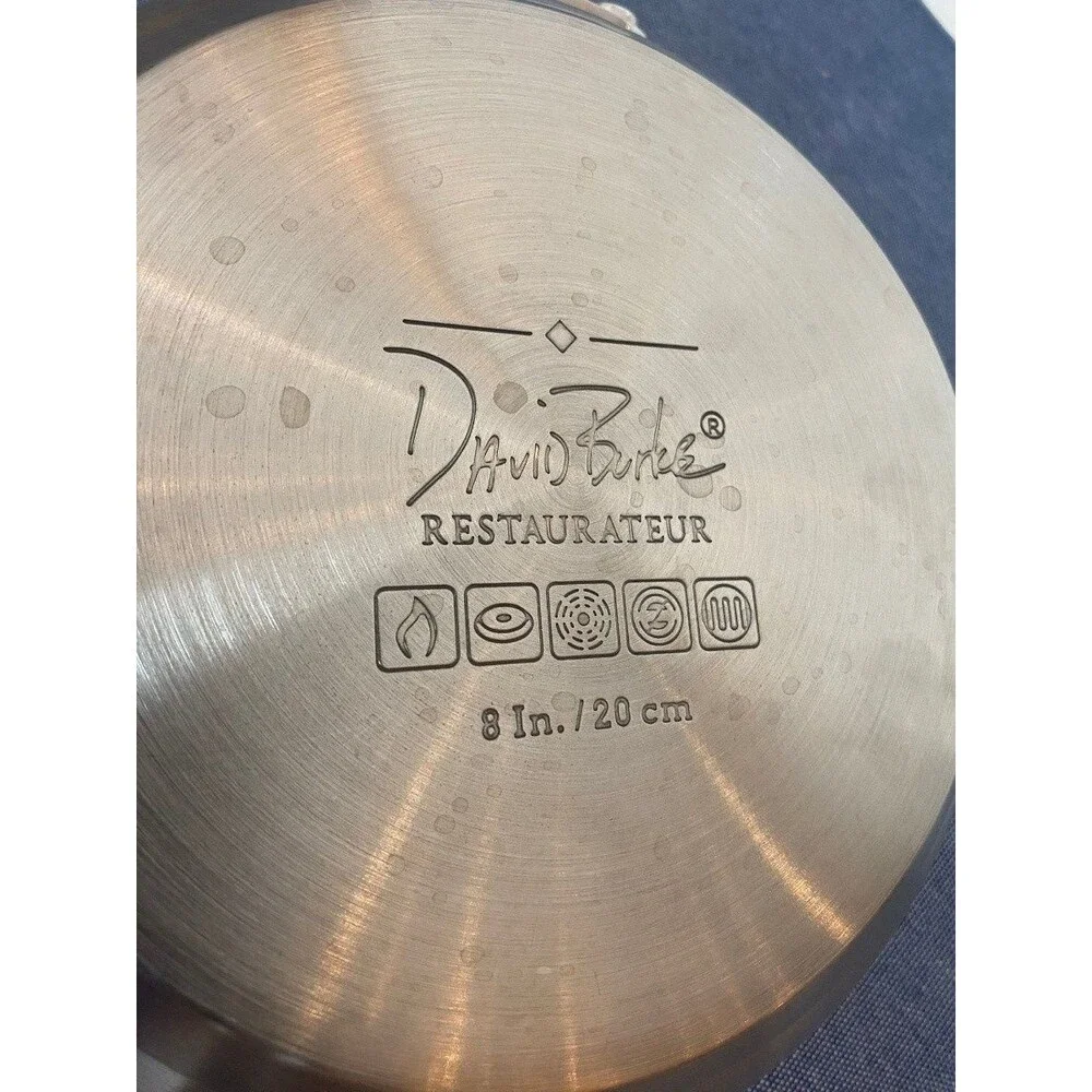 David Burke Restaurateur 8 In. Stainless Steel Frying Pan Skillet 8in 20cm
